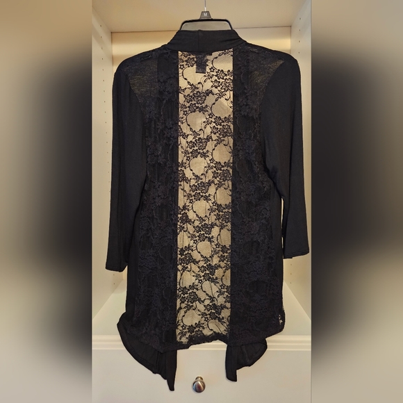 Brand new w/o tags black Sexy lace sweater by Carole Little size medium - Picture 3 of 3